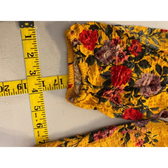 NWT Torrid Top Blouse Tunic Floral Yellow 3/4 Sleeve Blouse Torrid 00 Medium - Picture 9 of 9